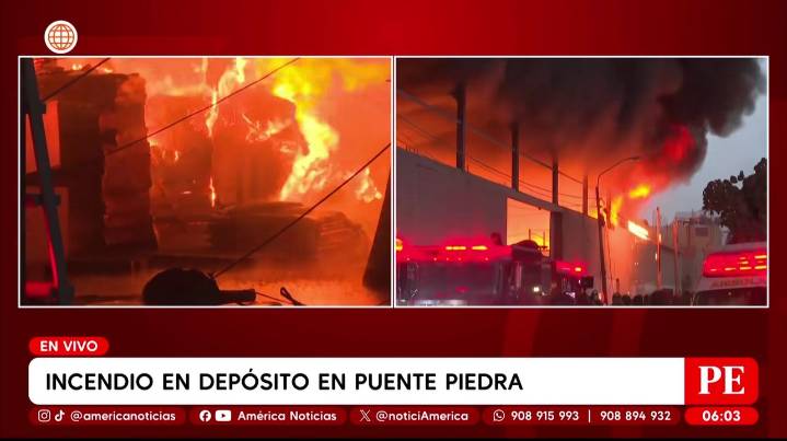 Incendio arrasa fábricas en Puente Piedra y deja graves pérdidas materiales