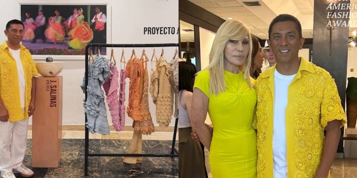 Jorge Luis Salinas triunfa en los Latin American Fashion Awards 2025, dedica su premio al emporio de Gamarra y a las artesanas peruanas