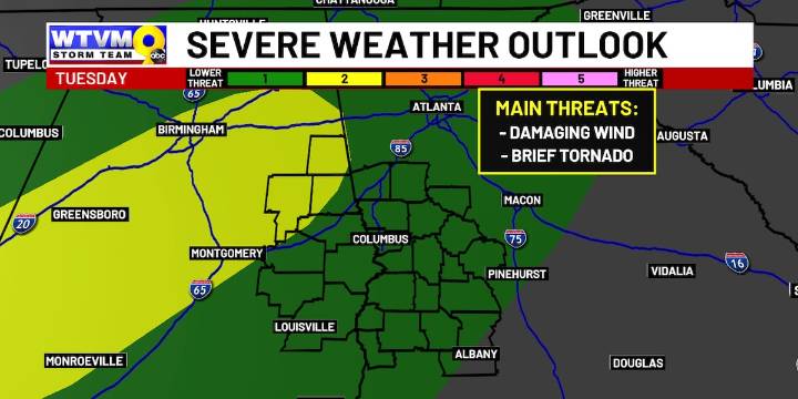 ALERT DAY: Timing out the risk of strong storms Tuesday