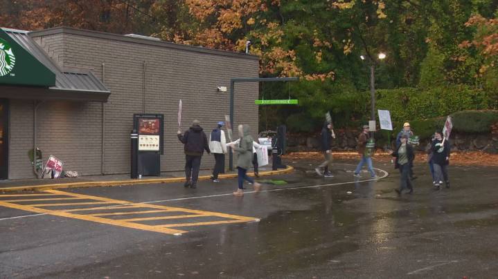 Starbucks workers picket on Red Cup Day as nationwide strike disrupts Seattle locations