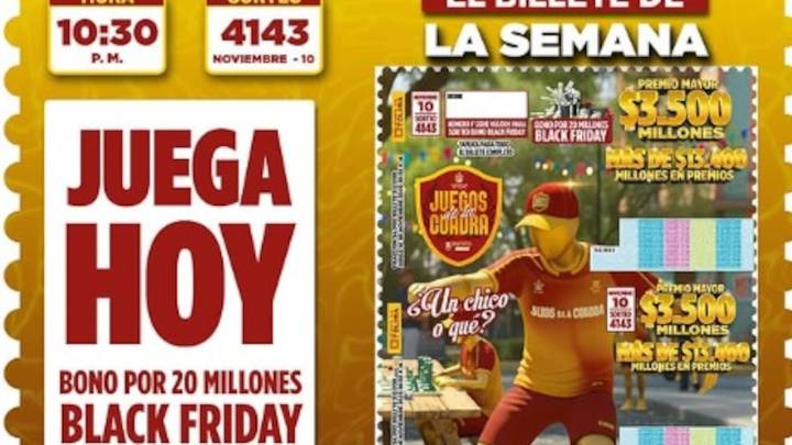 ¿Es su día de suerte? Este es el resultado ganador de la Lotería del Tolima del lunes 10 de noviembre de 2025