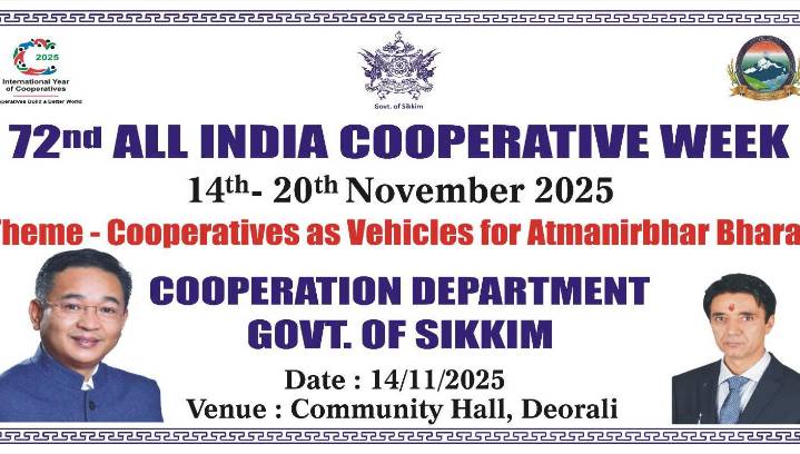 Sikkim to celebrate 72nd Co-op Week across six districts