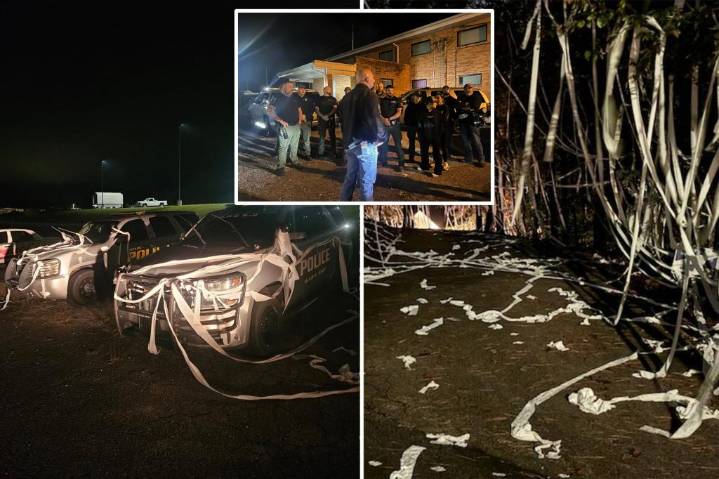 Alabama Heflin Police department get revenge on high school seniors who covered headquarters with toilet paper