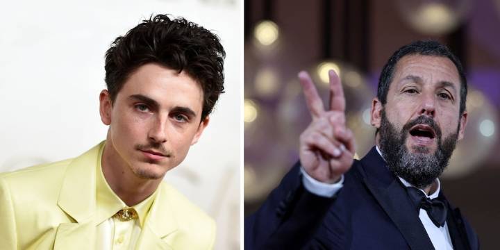 Timothée Chalamet elogia a Adam Sandler y pide un Oscar para el comediante: “Debería tener un hombre dorado en sus manos”
