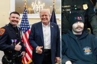 President Trump meets 'hero' Long Island cop critically hurt in car chase