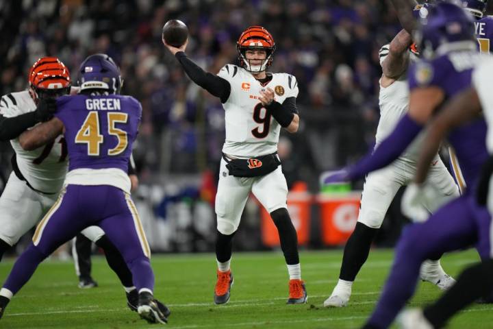 Bengals win in Burrow's return, taking advantage of 5 Ravens turnovers in a 32