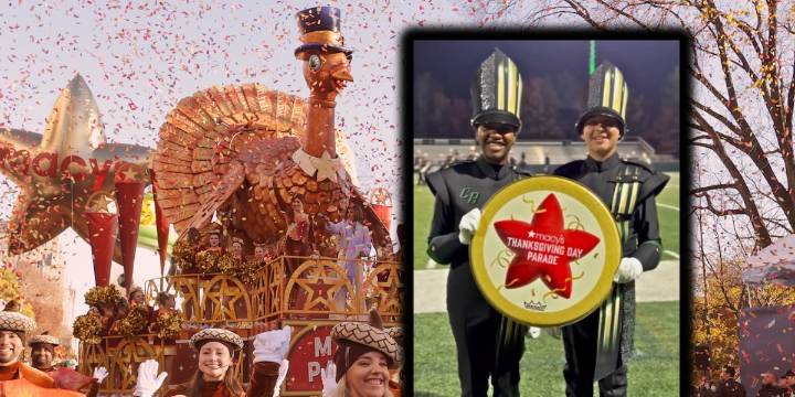 South Carolina high school band performing in Macy’s Thanksgiving Day Parade