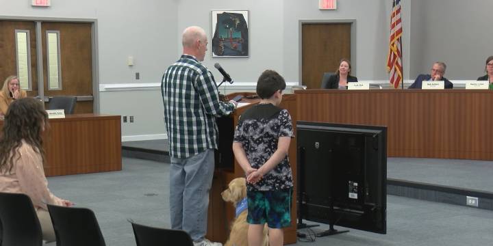 Hanover family fights for son’s service dog access at school board meeting