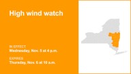 NY weather: High wind watch affecting New York Wednesday and Thursday