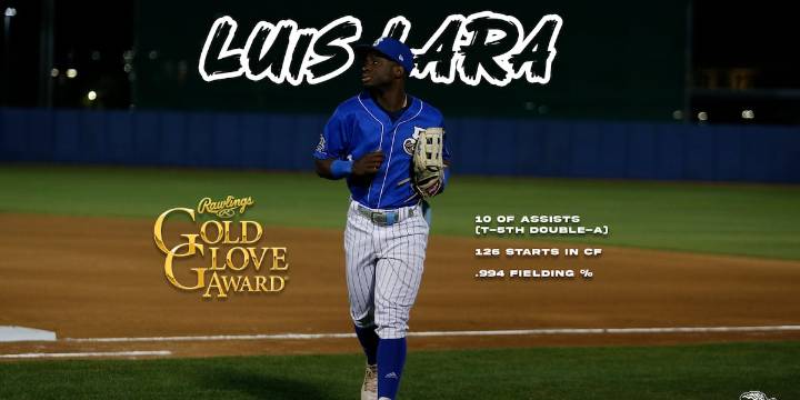 Luis Lara wins Minor League Baseball Rawlings Gold Glove Award