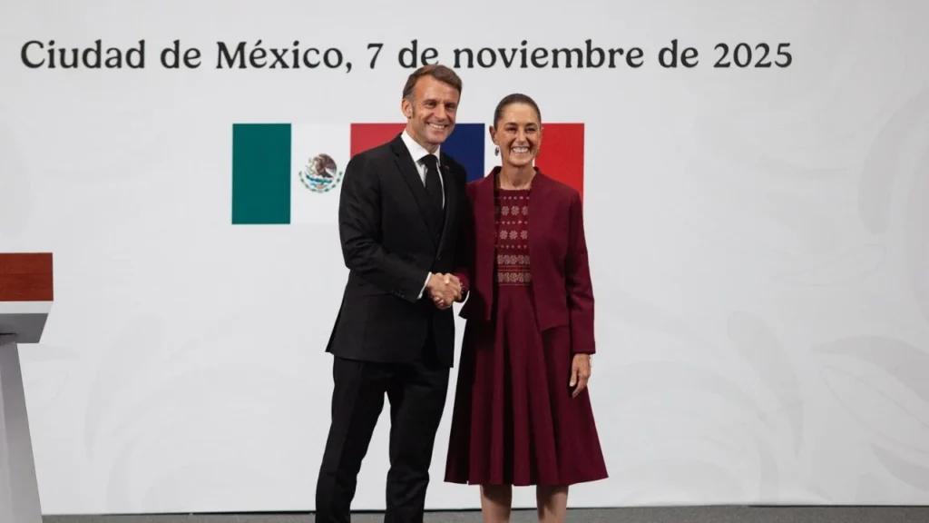 Gracias Presidenta, hasta pronto en París, dice Macron a Sheinbaum