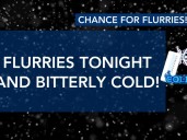 Bundle up! Snow flurries possible tonight ahead of hard freeze