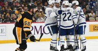 Ekman-Larsson extends point streak as the Maple Leafs rout the Penguins 7