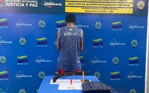 Detienen a un quincuagenario por porte ilícito de armas en Lara