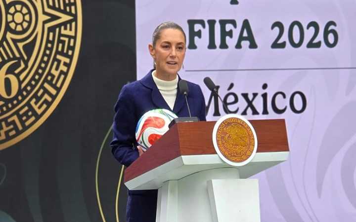 Presidenta Sheinbaum presenta copa mundial del 2026 en Mèxico