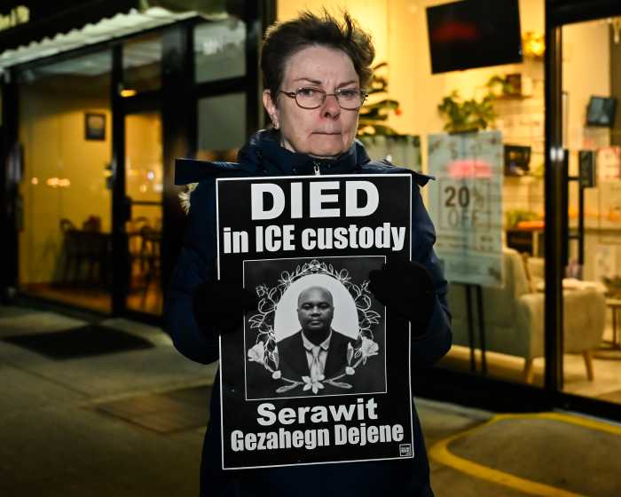 ‘What happened to my country?’: Activists hold candlelight vigil outside Malliotakis’ Brooklyn office for immigrants in ICE custody