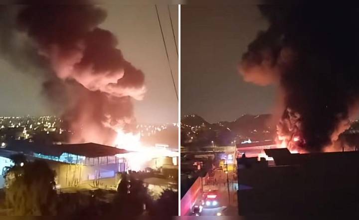 Puente Piedra: incendio de gran magnitud arrasa con fábricas en zona industrial