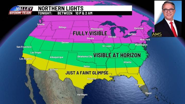 A rare glimpse of the northern lights and a warm stretch of weather too