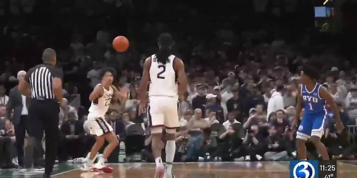 Huskies hang on during top 10 matchup to beat BYU 86