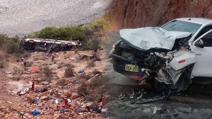 Tragedia en Perú: 37 personas murieron luego de que un micro chocó contra una camioneta y cayó a un precipicio