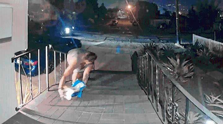 Porch pirate caught on camera stealing packages off La Mesa resident's front porch