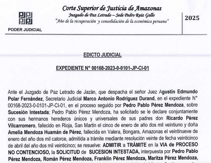EDICTO JUDICIAL