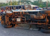 Un lesionado por volcamiento de vehículo en La Isabelica