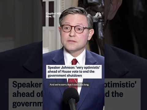 Speaker Johnson: 'Very optimistic' ahead of House vote to end the government shutdown
