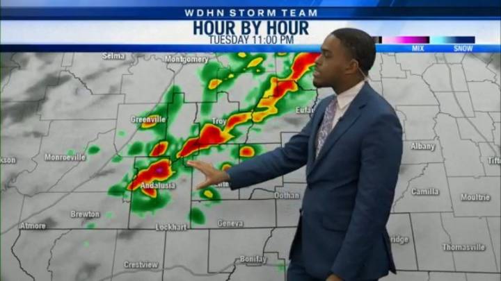 Scattered storms with the possibility of isolated severe weather overnight