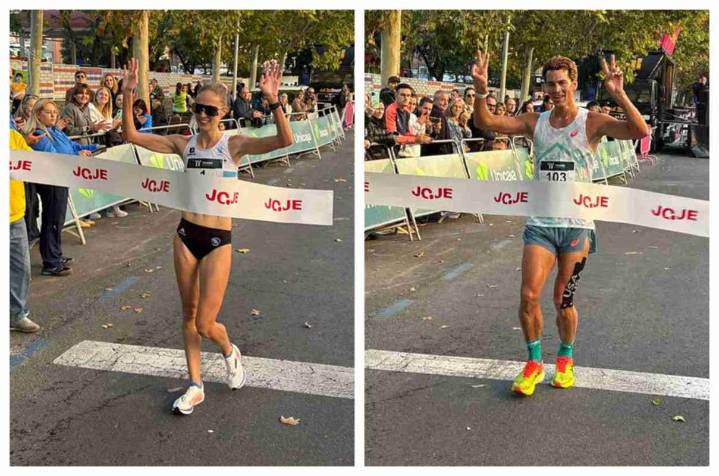 Antía Chamosa y Perseus Kalström ganaron sin discusión la Marcha Atlética Espada Toledana