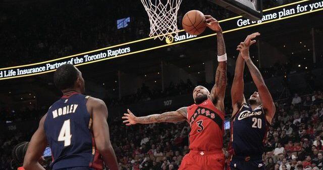 Ingram's 37 points leads Raptors past Cavaliers 110-99; Toronto wins eighth in a row