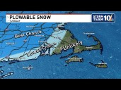 Plowable snow increasingly likely across parts of Rhode Island on Tuesday