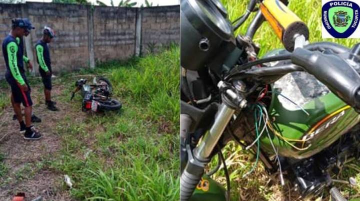 Moto hurtada fue recuperada por Politucupita