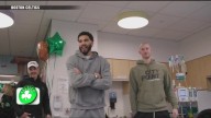 Celtics players surprise kids at Boston Children’s Hospital
