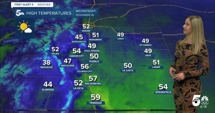 Warming through the end of Thanksgiving week before a major weekend cool down