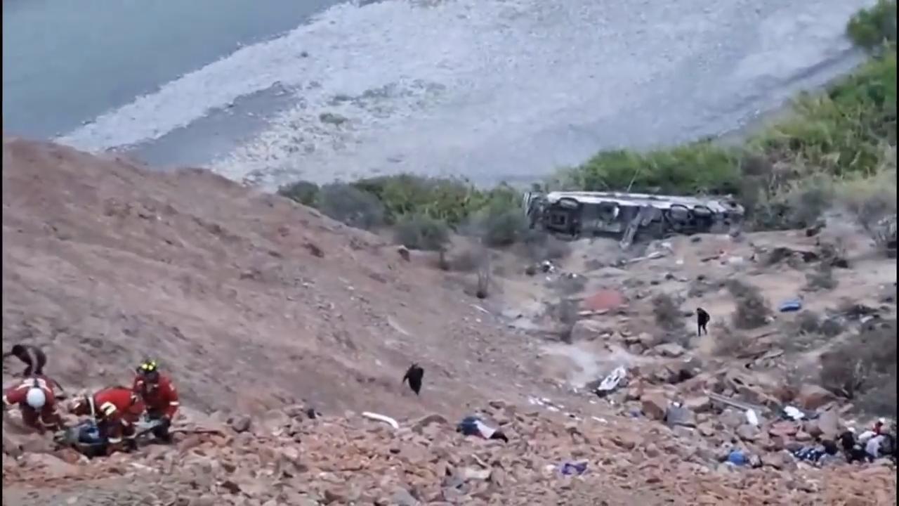 At least 37 dead after a passenger bus falls into a ravine in Peru