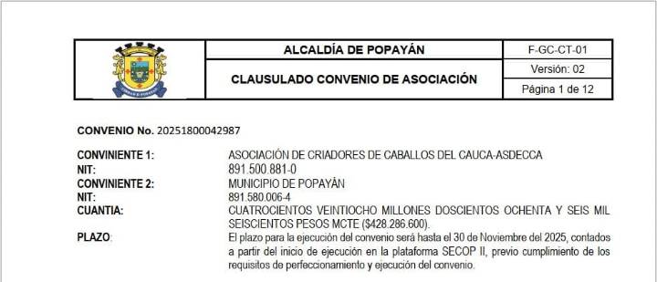 Indignación en Popayán por feria equina en complejo deportivo y convenio millonario con ASDECCA