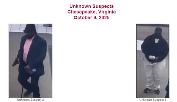 FBI seeks help finding 2 men who robbed Greenbrier Mall store