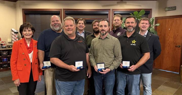 Community Coffee honors 7 employees with medals for military service