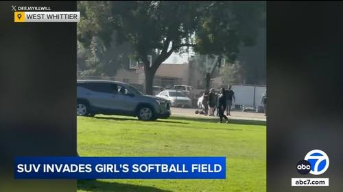 Reckless driver speeds across Whittier's Sorensen Park during softball game, video shows