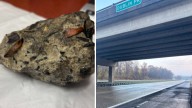 Chunk of concrete thrown from overpass onto car in Doylestown