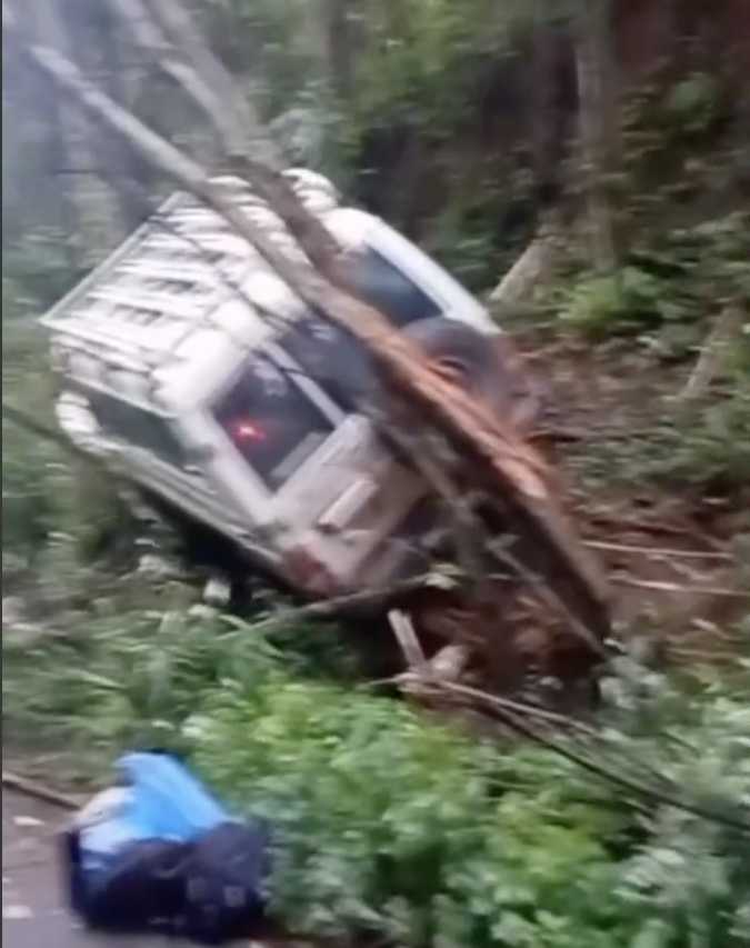 Accidente de tránsito en la Curva del Cacho