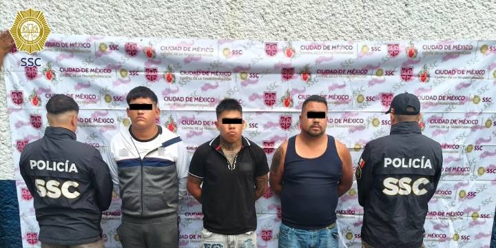 Detienen en CDMX a tres integrantes de Los Negros, grupo criminal que extorsiona a operadores de transporte público