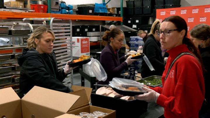 Regional Food Bank volunteers begin cooking Thanksgiving meals