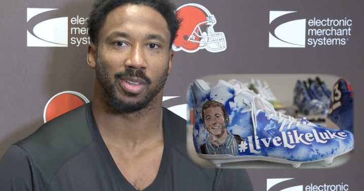 Live Like Luke: Browns DE Myles Garrett representing late friend, former teammate with My Cause My Cleats