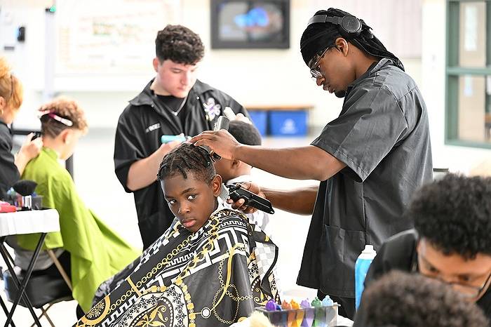William Floyd High School Barbering Academy Offers Free Haircuts for Middle School Students