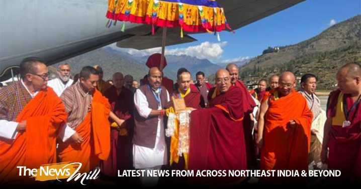 Sacred Buddha Relics from India arrive in Bhutan