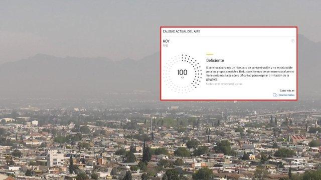 Registra Saltillo aire contaminado; causa frente frío acumulación de SMOG