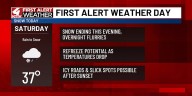 First Alert Weather Day: Snow moves south, refreeze potential after sunset