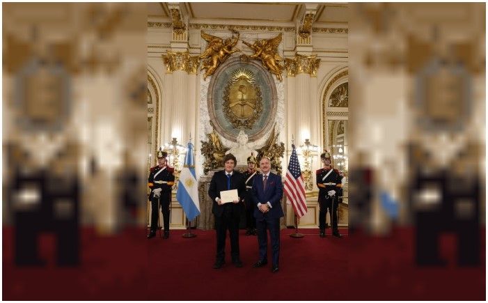 Milei recibió las cartas credenciales del embajador de los Estados Unidos